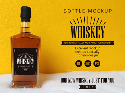 Bottle Whiskey Mock Up