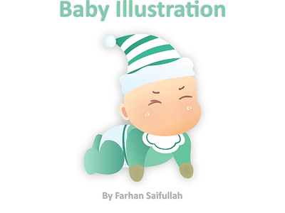 Baby Illustration for pamper. branding design flat graphic design illustration logo typography ui vector