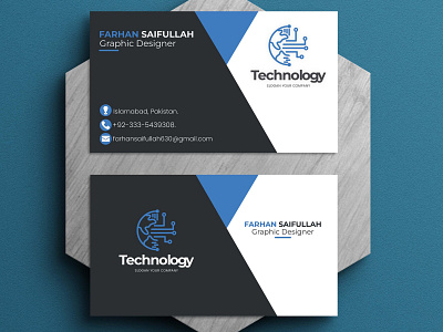 Business Card Design no# 4 Business card design for It comapny branding business business card businesscard card design flat graphic design illustration it logo typography