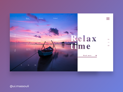 Relax Time. UI WebSite branding design illustration illustrator type ui ux vector web website