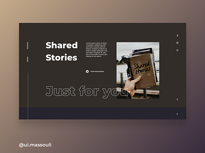 Shared Stories art design designer illustration illustrator typography ui uiwebdesign ux web website