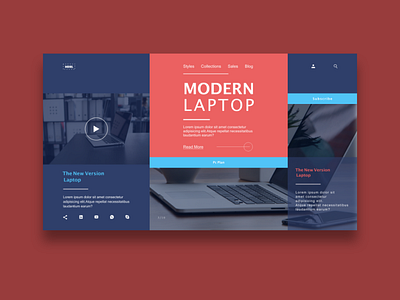 ModernLaptop web-site branding design designer illustration illustrator ui uiwebdesign ux web website