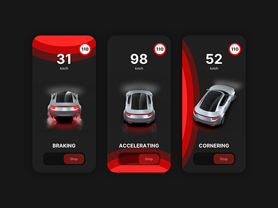 Driving events 3d animation app application automotive car driving graphic design mobile app motion graphics ui ux