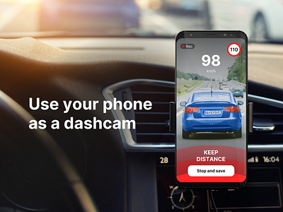 Dashcam app design application automotive car dashcam driver driving graphic design safety ui ux
