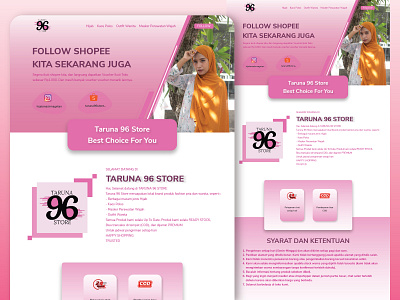 Banner Shopee Landing Page app banner branding design graphic design illustration landing page pink shopee ui ux