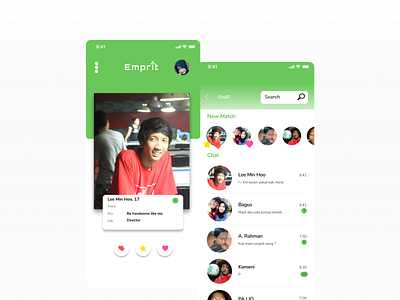 Emprit Dribbble android app datingapp design ios ios app menu mobile ui ux