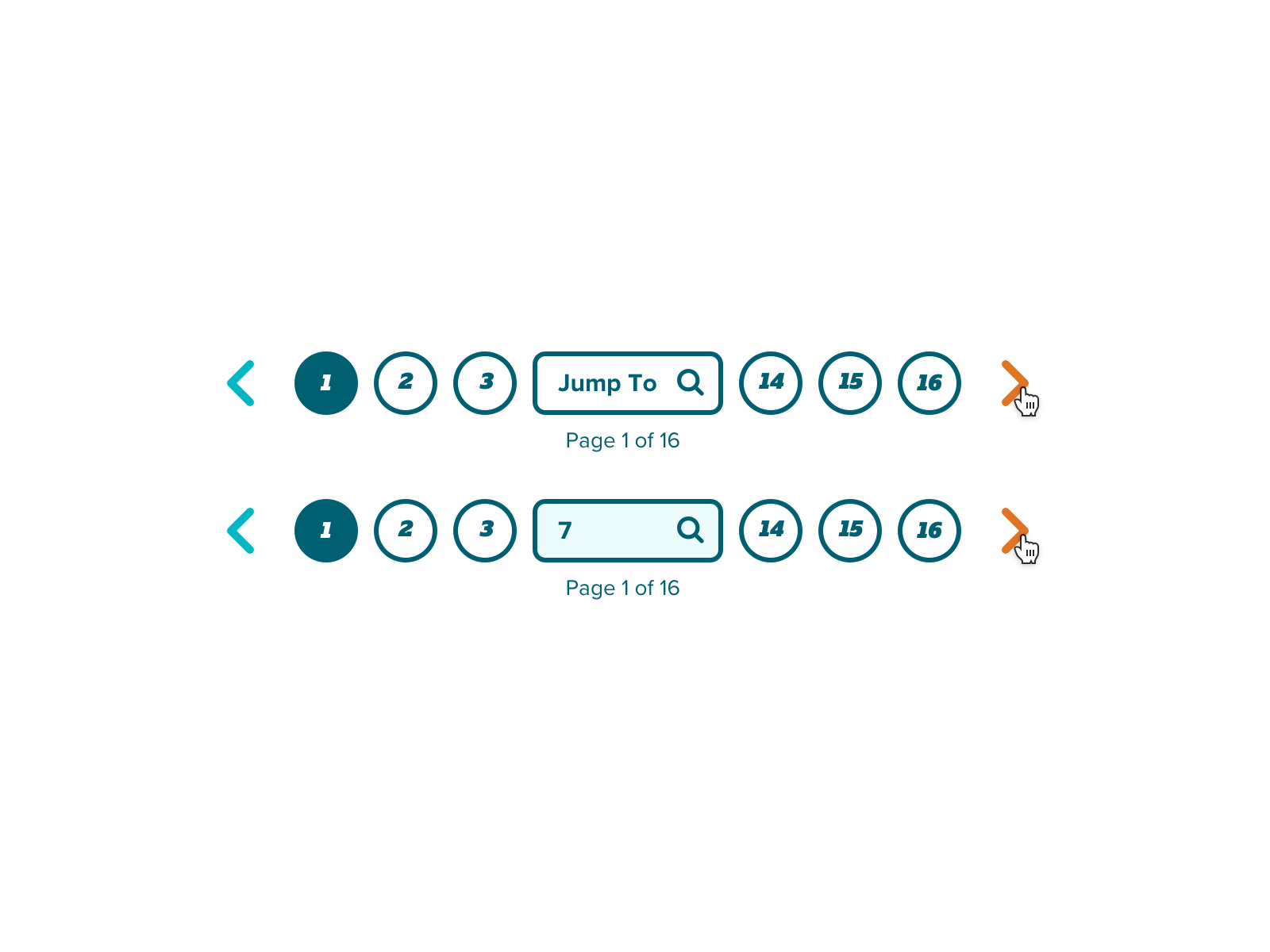 Pagination with Page Jump Functionality by Impact Media on Dribbble