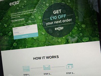 Exzo Landing Page