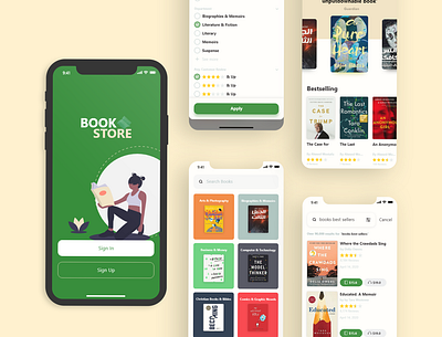 Book Store UI app design design interaction design interface mobile app design prototype ui ui design ui ux design uidesign