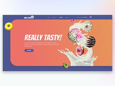 Sweet donuts web design landing page