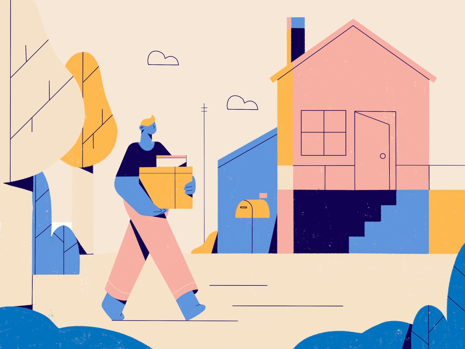 Delivery to your house by Bulma illustrates on Dribbble
