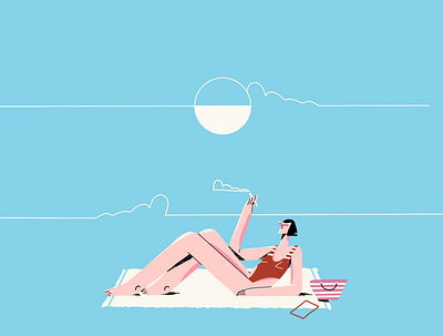 Summer Bums - personal project character character design colourful illustration procreate summer illustration vector illustration