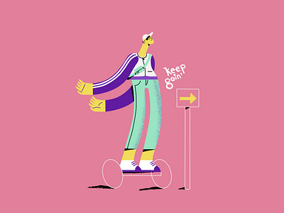 Keep Going - Character Design adobe illustrator character character design character illustration colourful design explainer video illustration procreate vector illustration