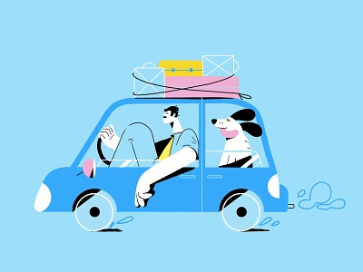 Roadtrip adobe illustrator character character design character illustration cute illustration editorial illustration explainer video freelance illustrator funny illustration illustration photoshop vector design vector illustration