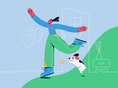 Moving home adobe illustrator character character design characters charactersdesign colourful explainer video freelance illustrator illustration line art vector illustration website illustrations