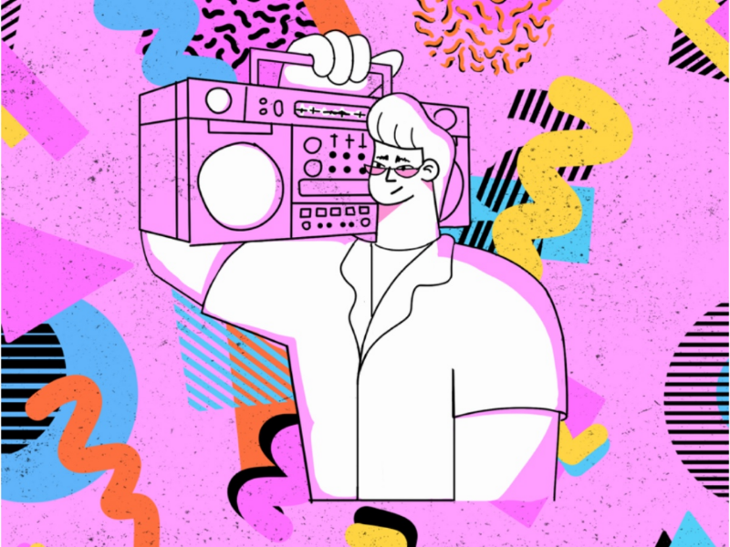 80s back 80s design pink colour pallette character design illustration