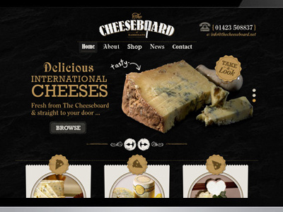 The Cheeseboard HomePage by ImpressionDP design harrogate impressiondp web webdesign website yorkshire
