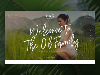 O&3 Home Page homepage landing page manufacturing natural oil web design