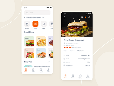 Food delivery - Mobile App adobe xd app app design food delivery app mpbile app ui design