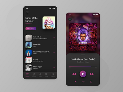 Music Player App app music music player music player ui playlist song ui ux