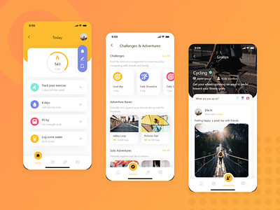 Health & Activity Tracker activity app design concept app health tracker ui ux