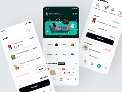 E-commerce Mobile App app design cart ecommerce marketplace mobile app shopping ui ui design