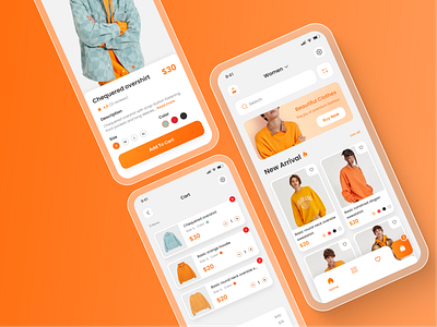 Clothing Store App app design clothes fashion mobile app shopping ui