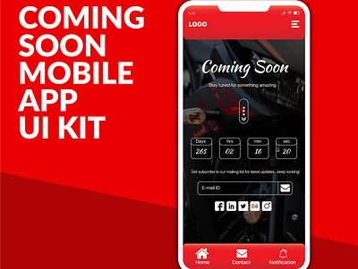 Coming Soon Mobile App UI kit Design app app design app ui app ui design coming soon coming soon page coming soon template creative design education app illustration mobile app ui design sports apps ui ui ux ui deisgn ui desgin ui design ui designer