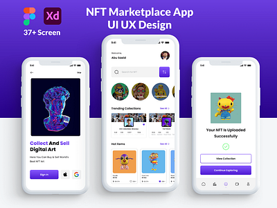 NFT Marketplace Mobile App UI UX Design