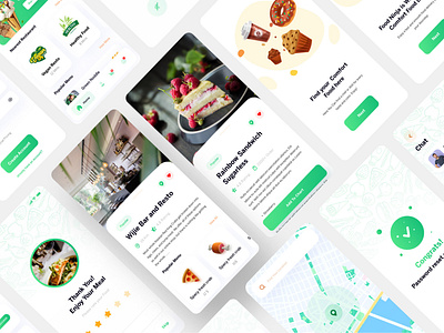 Food Delivery Mobile App UI UX Design concept