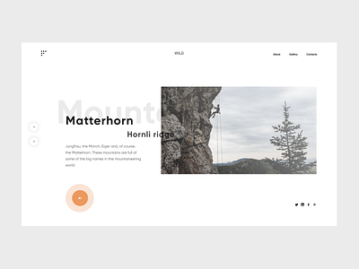 Travel concept design minimal mountain mountaineering travel type typography ui web