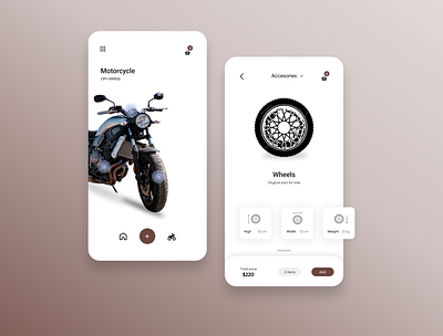 Motocycle branding concept dailyui design inspiration moto ui ux webdesign wheel