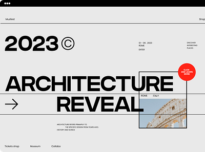Architecture reveal - redesign cocept architecture branding concept dailyui design grids inspiration modern redesign reveal ui web webdesign websites