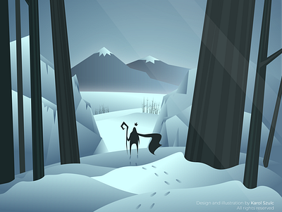 UNTOPIA 02 Winter 2d concept art game game art ice illustration king mountain snow sorcerer vector winter