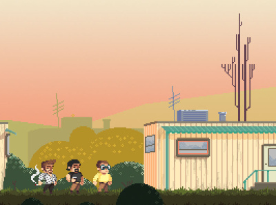 Trailer boy - Pixel art game 2d character cigarettes game game art illustration men pixel pixel art