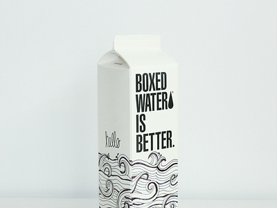boxed water is better branding design flat minimal typography