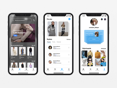 Stylery App for IOS app clean ui creative interface minimal mobile mobile ui mobileapp typography ui ui ux ui design ux uxdesign