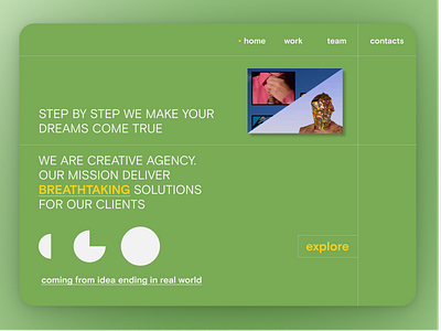 Creative Agency design flat graphic interface minimal typography ui ux web website