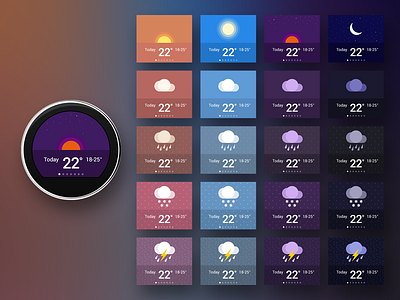 Weather conditions for Alcatel Watch icon icons smart watch watch wearables weather weather icons