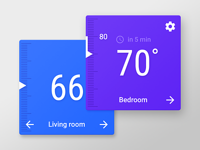 Thermostat Widget for Android L/M android android l android m app clean flat material material design mobile nest thermostat widget