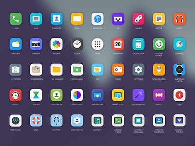 Icons set for Alcatel Onetouch phones alcatel android google home screen icon set icons launcher lollipop material