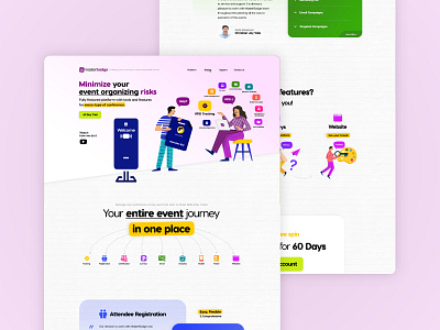 SaaS for an Event Management Tool event management project management tool saas landing page