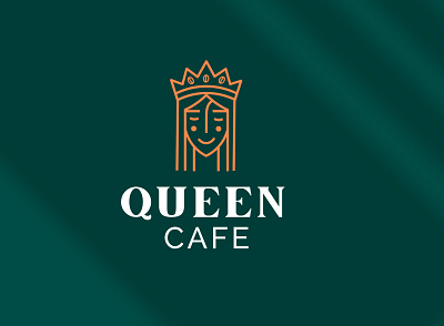 Queen Cafe Logo Identity brand identity branding coffee custom type elegant logo identity design lettermark logos logotype luxury logo minimalistic