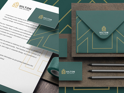 Hilton Real States Brand Identity brand identity classy elegant houses logodesign luxury luxury branding real estate real estate logo