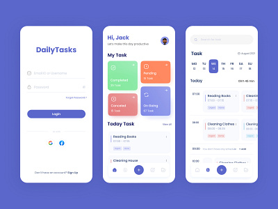 Daily Tasks App UI