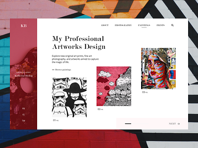 Artist Portfolio Website design portfolio ui user interface web web design website