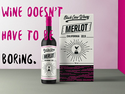 Wine Typography AD/cpg alcohol cpg label design magenta mock up mockup packaging typography white label wine