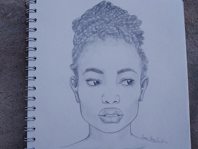 Black Girl art artist artwork beuty black girl cuteness dibujo dibujos drawings faces girl illustration looking pencil
