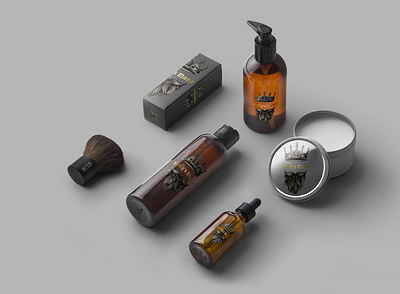 The King's Mane Male Grooming branding graphic design packaging