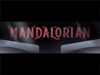 Mandalorian ai illustration lettering letters mandalorian star wars vector